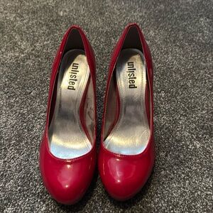 Unlisted size 7.5 M red high heels